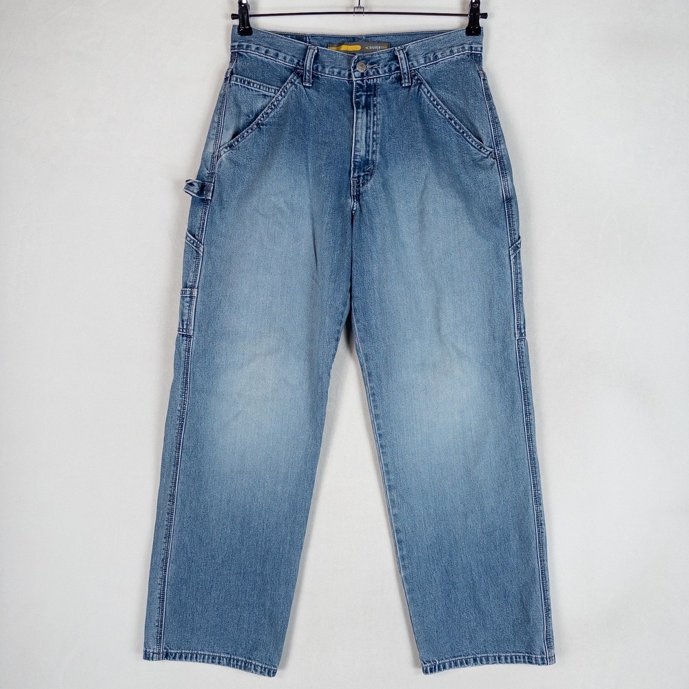 Levi's SilverTab Mens Carpenter Jeans 30x30 Blue Loose Fit Baggy 90s Y2K Vintage